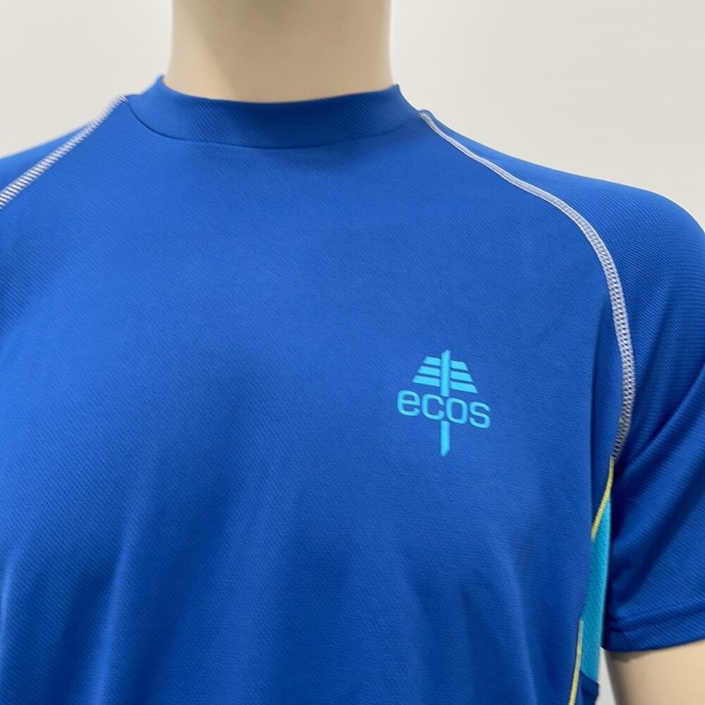 ecos Performance Wear Short Sleeve Crewneck T-Shirt Blue   Size M NWT - Picture 3 of 9